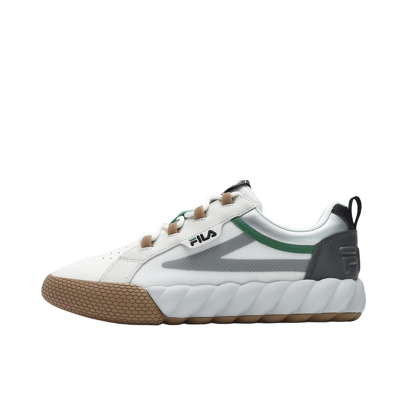 推荐商品：FILA/斐乐 Campos 舒适轻便 防滑减震 透气 时尚简约 百搭 运动休闲鞋 F12M333201F 雪白/雷暴灰