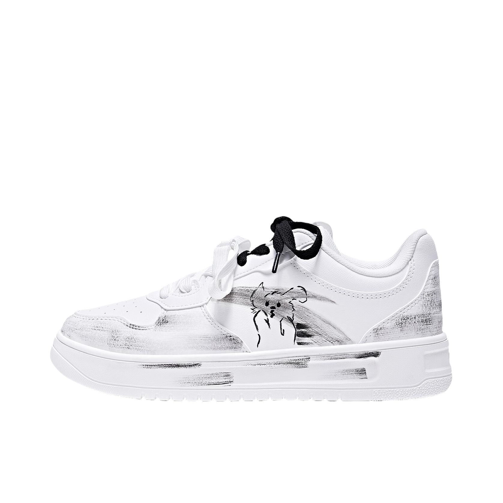 推荐商品：【定制球鞋】 安踏 板鞋 减震轻便低帮圆头防滑耐磨舒适厚底潮流百搭 922418001Q定制款 潦草小狗