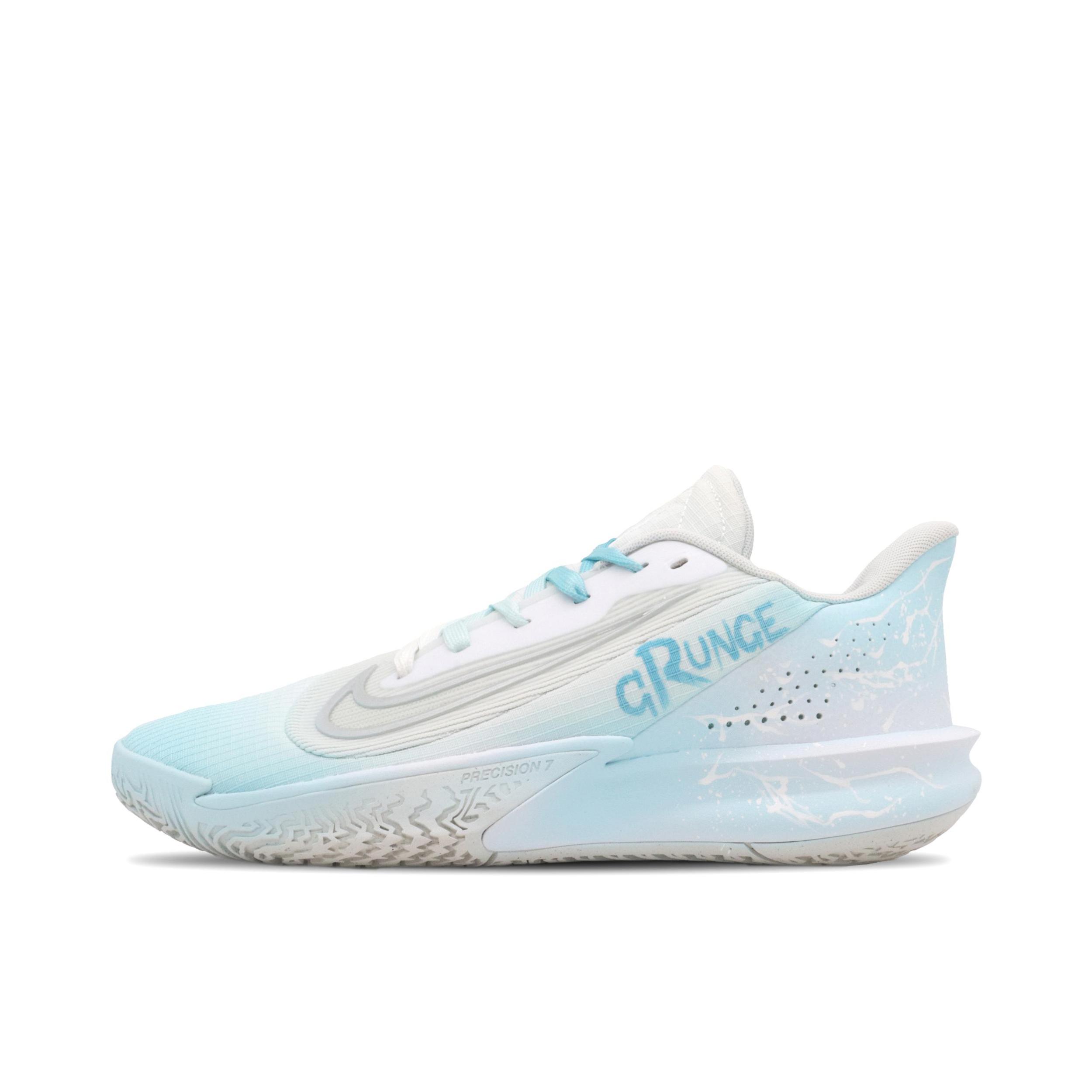 推荐商品：【定制球鞋】Nike Precision 7 防滑耐磨 舒适回弹 网布 潮流百搭 篮球鞋 海盐冰晶