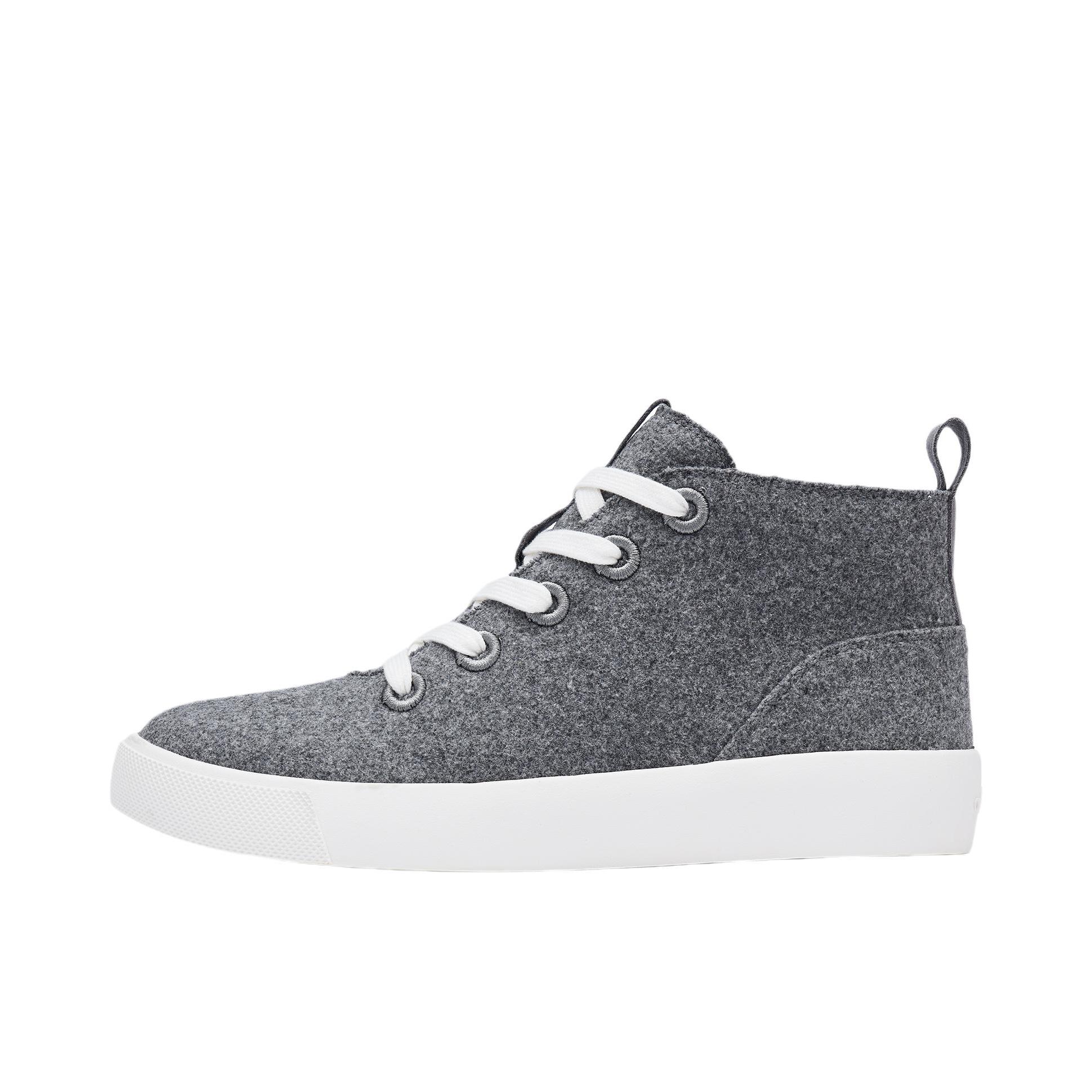 推荐商品：Allbirds Booster Up 板鞋 羊毛保暖高帮商务 中灰色