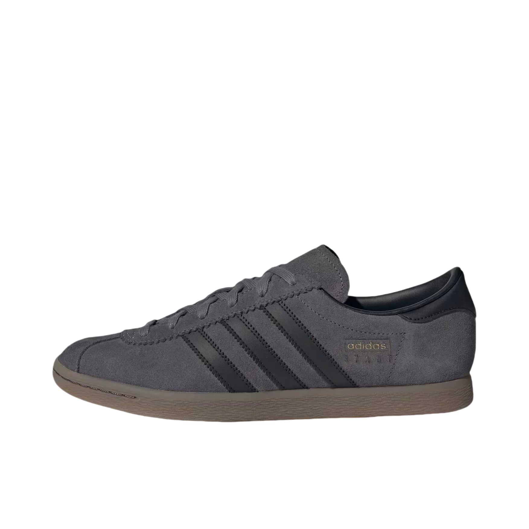推荐商品：adidas Originals Stadt T头鞋 德训鞋 运动休闲鞋 防滑耐磨舒适透气百搭潮流复古时尚薄底贴合 深灰色
