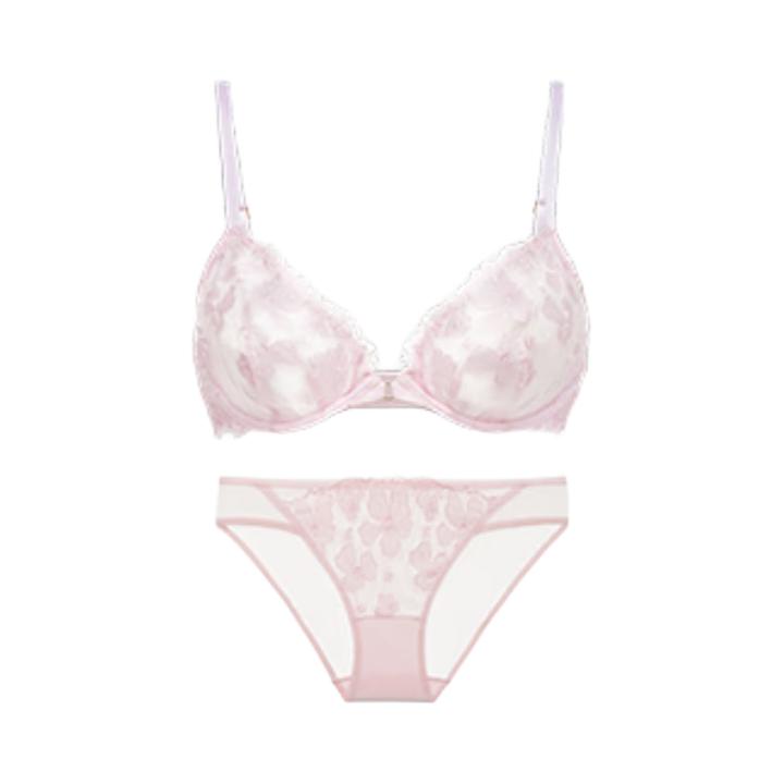 推荐商品：Victoria's Secret/维多利亚的秘密 薄款透气亲肤文胸套装 女装 1126034711272404 樱花粉