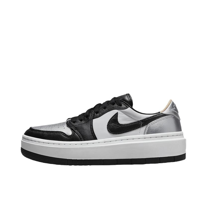 推荐商品：Jordan Air Jordan 1 elevate 板鞋 圆头厚底减震防滑复古增高 黑色/白色/银色