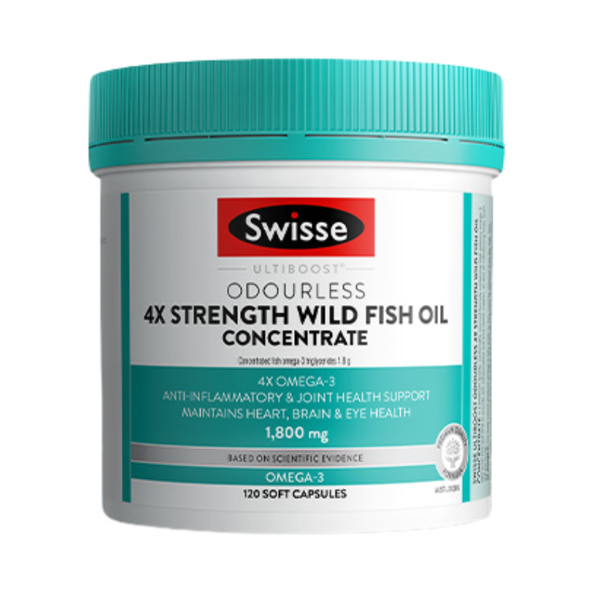 推荐商品：Swisse/斯维诗 四倍高浓度深海鱼油软胶囊 罐装 无腥味