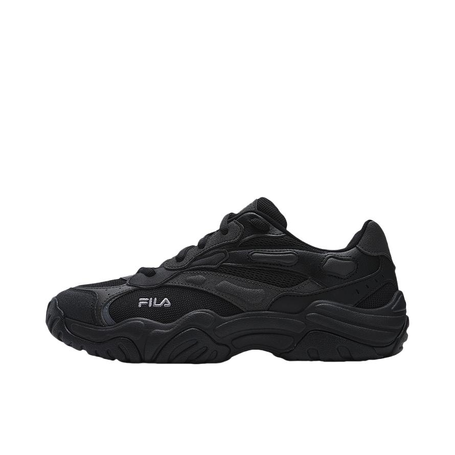 推荐商品：FILA/斐乐 KORAL 珊瑚鞋 老爹鞋 越野跑鞋 复古增高耐穿减震轻便情侣 黑色/贝鲁加灰