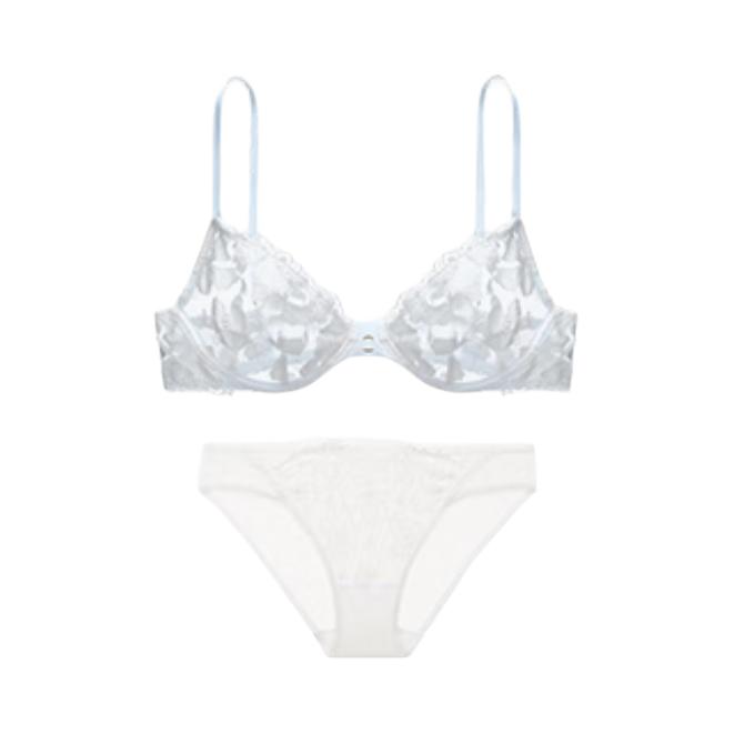 推荐商品：Victoria's Secret/维多利亚的秘密 薄款透气亲肤文胸套装 女装 1126034711272404 椰果白