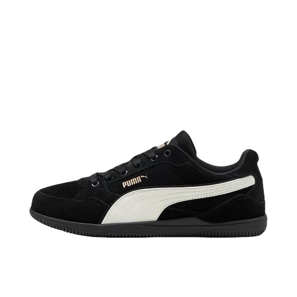 推荐商品：Puma/彪马 K-MODA SD 运动休闲鞋 复古打孔圆头薄底缓震 黑色/暖白色/金色