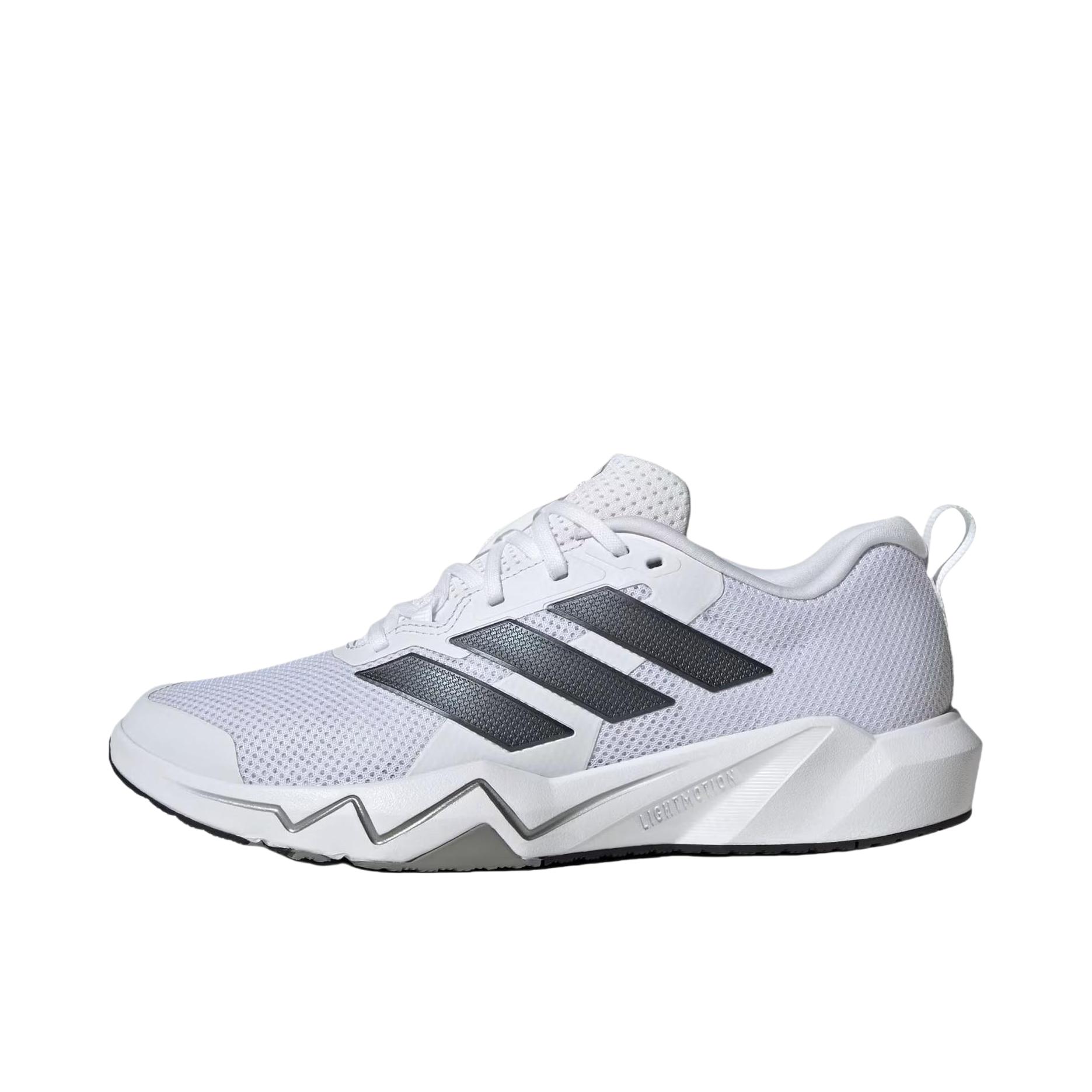 推荐商品：adidas Rapidmove Go 训练鞋 透气网面圆头厚底百搭贴合支撑 白色 