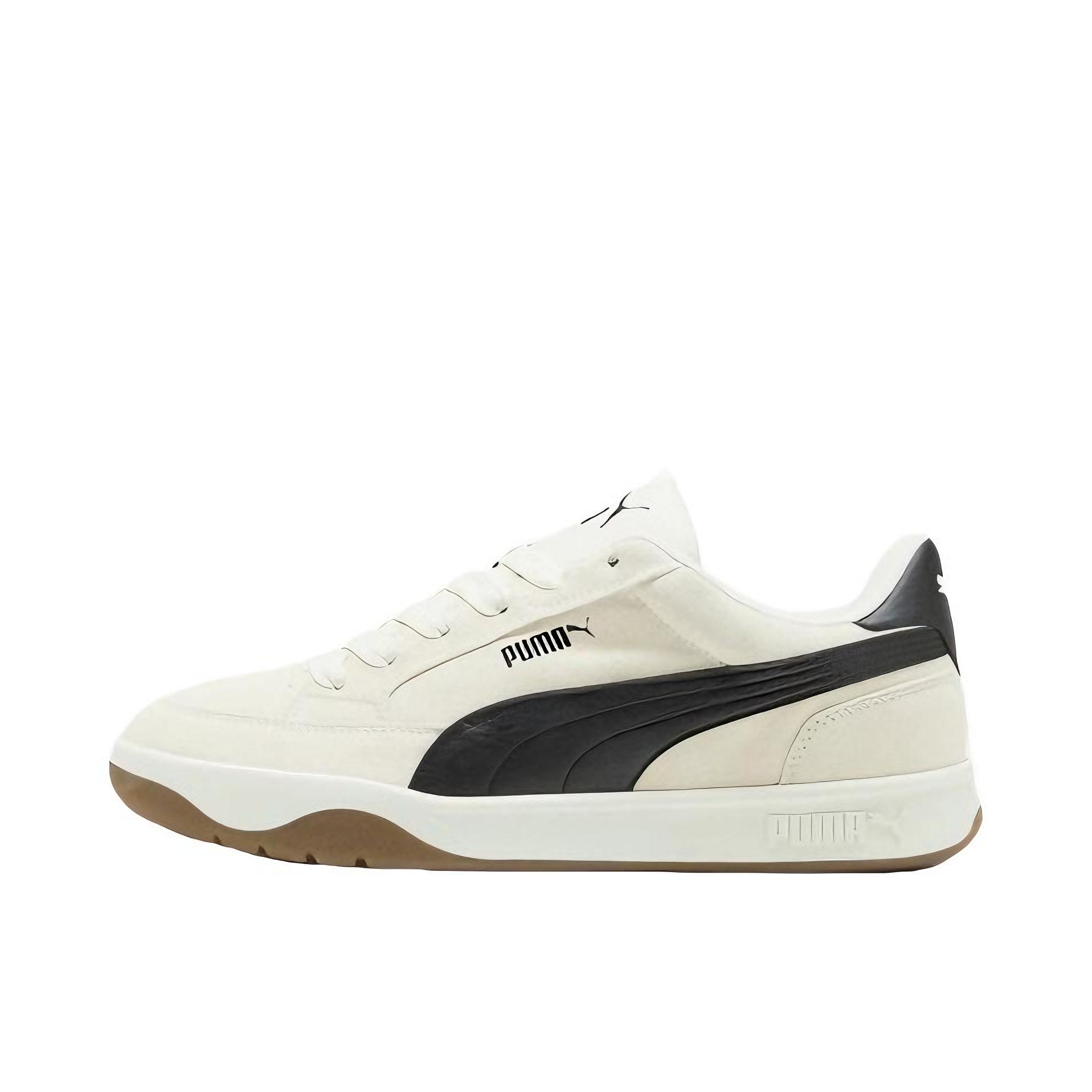 推荐商品：Puma/彪马 PARK LT 板鞋 复古打孔休闲低帮 雪白色/黑色