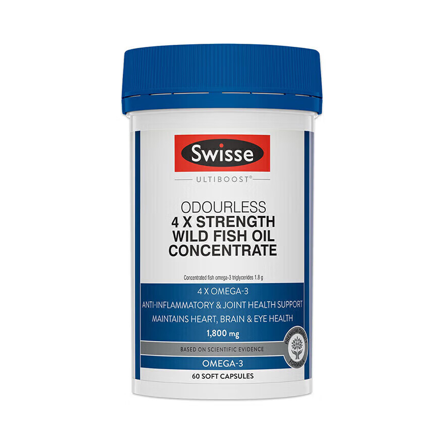推荐商品：Swisse/斯维诗 四倍高浓度深海鱼油软胶囊 罐装 无腥味
