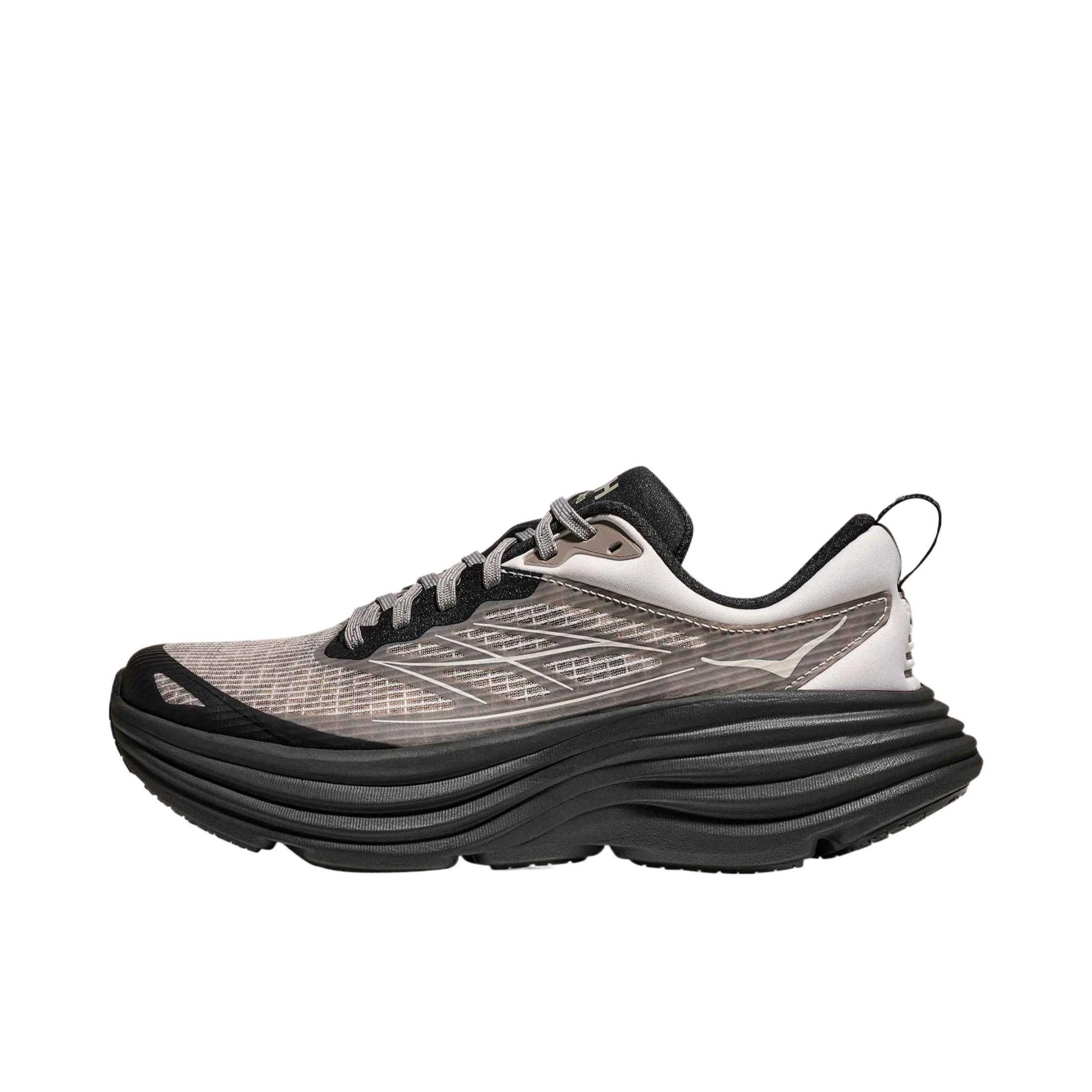 推荐商品：HOKA ONE ONE Bondi 8 邦代8 防滑耐磨 舒适轻便 网面透气 休闲百搭 缓震 跑鞋 云雾灰/碳素黑