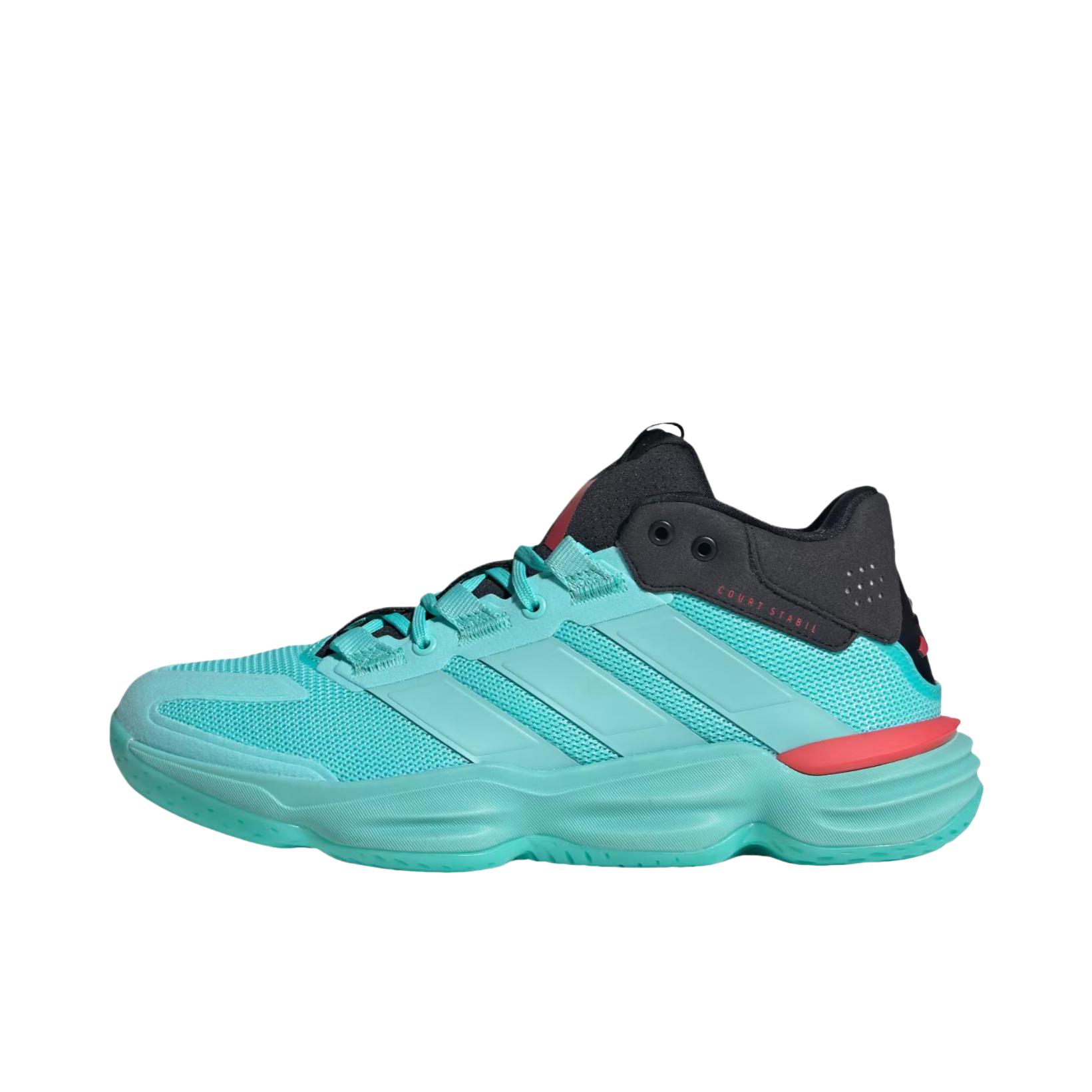 推荐商品：adidas COURT STABIL 篮球鞋 训练鞋百搭防滑耐磨支撑贴合 水蓝色 