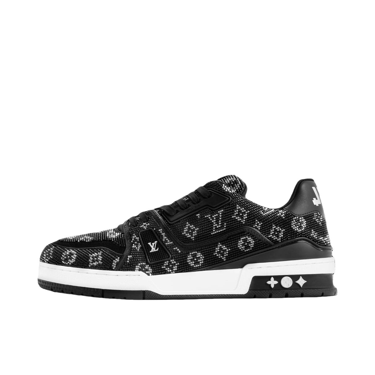推荐商品：Louis Vuitton Trainer系列 时尚 牛皮 圆头 防滑 轻便 板鞋 浅黑色