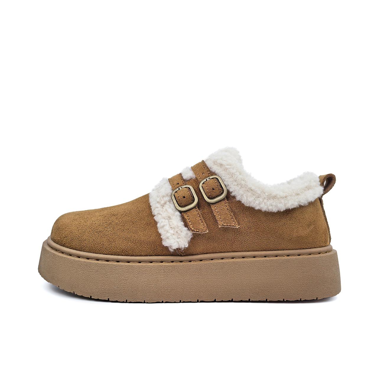 推荐商品：回力 勃肯鞋 棉鞋 增高外穿加绒加厚厚底 WBN(JS)-2537 女款/驼色