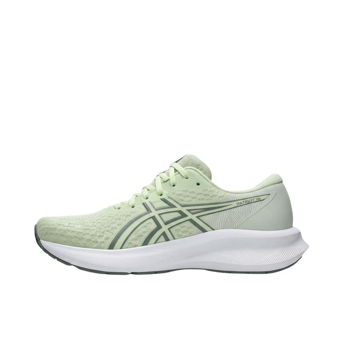 推荐商品：Asics/亚瑟士 PATRIOT 14 跑鞋 竞速回弹透气橡胶轻量支撑耐穿 女款/绿色