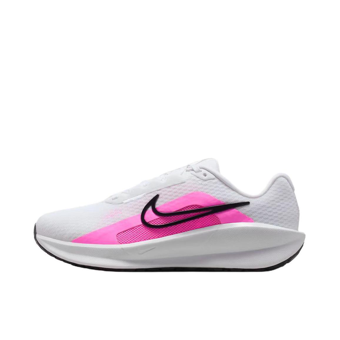 推荐商品：Nike Downshifter 13 跑鞋 减震透气支撑织物短跑轻便训练 白色/粉色