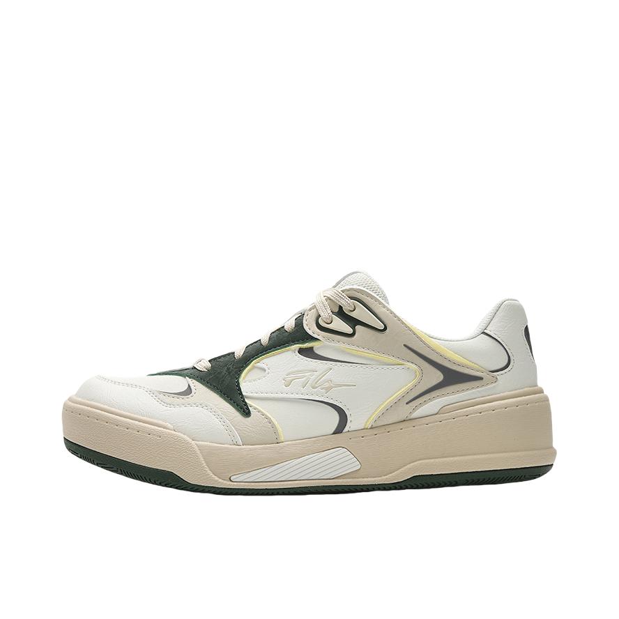 推荐商品：FILA/斐乐 FOGLIA 板鞋 简约复古休闲个性包裹性减震轻便情侣 初雪白/安哥拉棕