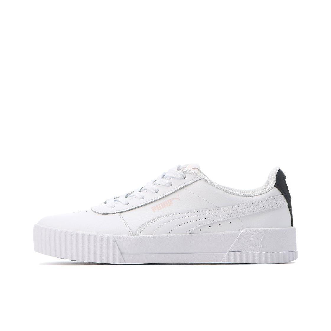 推荐商品：Puma/彪马 Carina 板鞋 防滑耐磨增高复古厚底运动防水 女款/白色/黑色/粉色