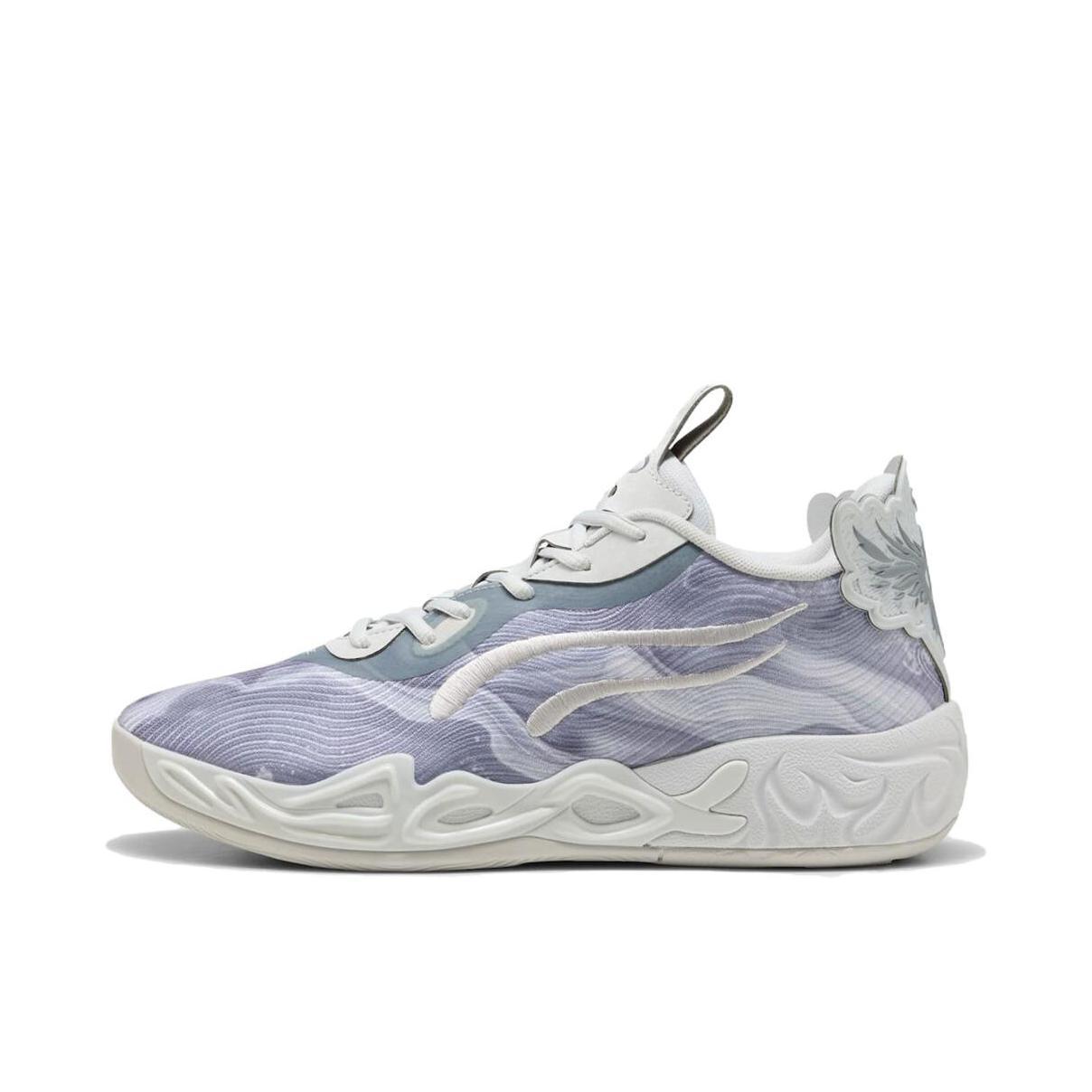 推荐商品：Puma/彪马 MB.04 鲍尔4 防滑耐磨 缓震 舒适透气 篮球鞋 白色/灰色
