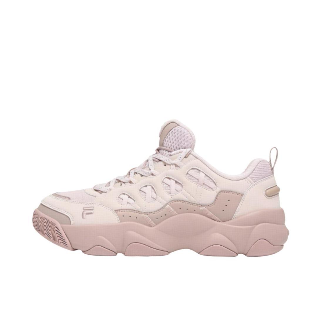 推荐商品：FILA/斐乐 WATERBEAR 运动休闲鞋 复古圆头系带熊爪鞋 女款/羊皮纸粉/蘑菇棕