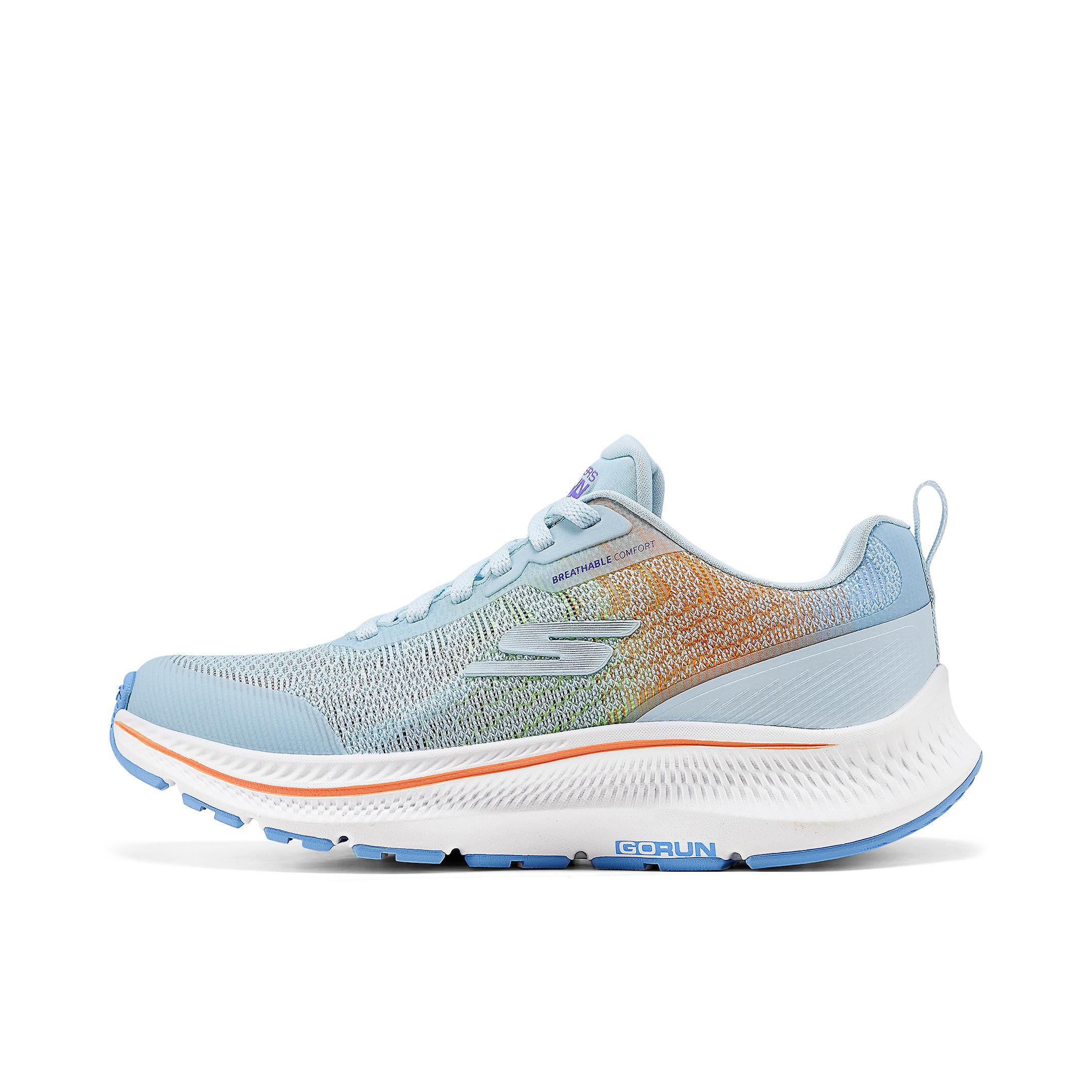 推荐商品：Skechers/斯凯奇 Go Run Consistent 2.0 厚底 缓震 休闲 轻便 跑鞋 女款/蓝色/多彩色