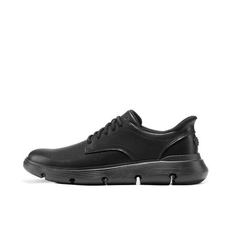 推荐商品：Skechers/斯凯奇 软底绑带 防滑耐磨 舒适百搭 时尚简约 休闲鞋 204906 全黑色