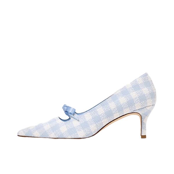 推荐商品：CHARLES&KEITH 高跟鞋 防滑舒适时尚缎面 CK1-61720252 浅蓝色