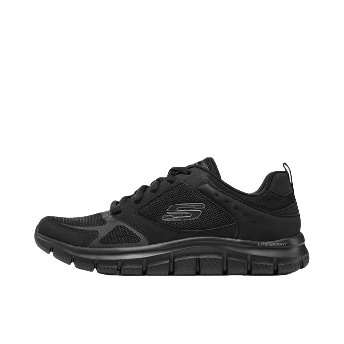推荐商品：Skechers/斯凯奇 Track 缓震 防滑耐磨 轻便软底 网面透气 舒适轻质 百搭简约 绑带 运动休闲鞋 女款/全黑色