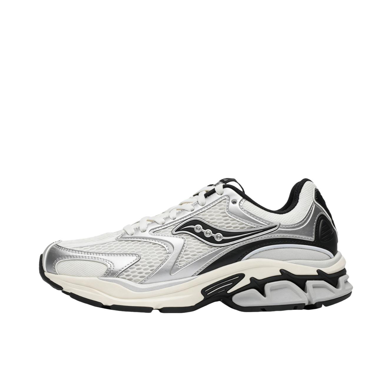 推荐商品：Saucony/索康尼 GRID FUSION LC 跑鞋 运动休闲透气缓震防滑 灰色/黑色