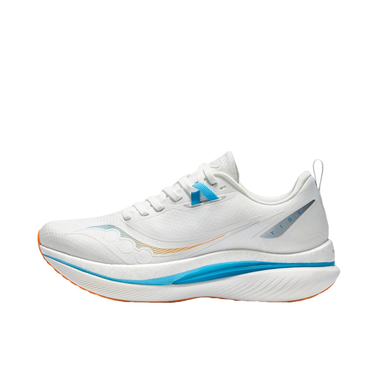 推荐商品：Saucony/索康尼 Tide 浪潮 防滑耐磨 缓震回弹 舒适轻便 网面透气 跑鞋 白色/兰色