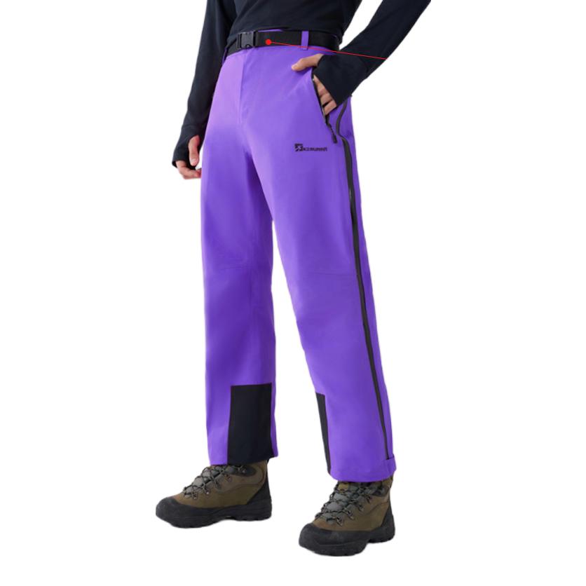 推荐商品：k2summit/凯图巅峰 防风防水耐磨冲锋裤 AB606 矿紫
