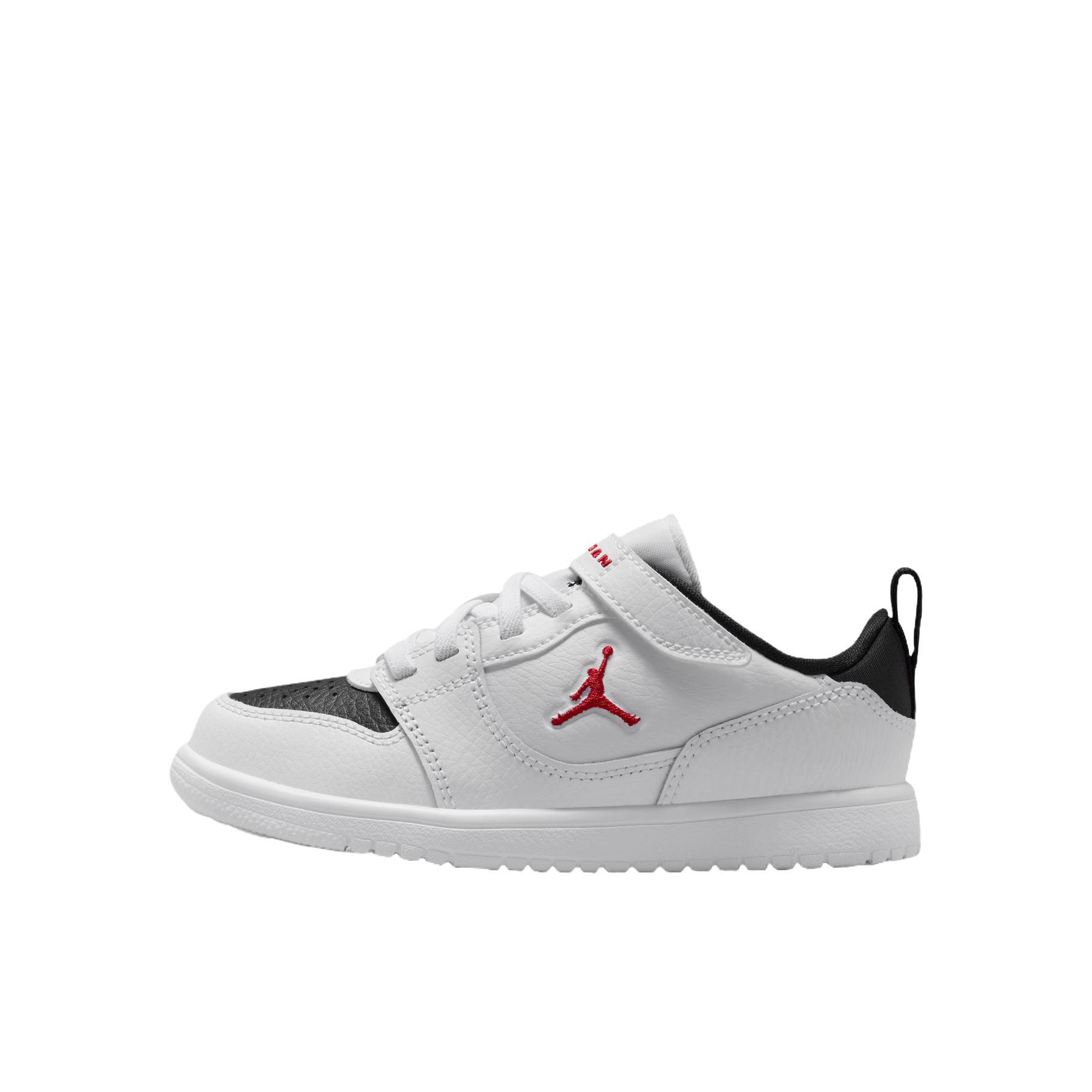推荐商品：Jordan COURT CONNECT 板鞋儿童 魔术贴 小童/白色/黑色/健身红