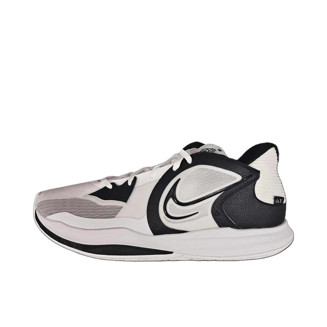 推荐商品：Nike Kyrie Low 5 透气 防滑耐磨 支撑 圆头织物 实战 篮球鞋 白色/黑色 