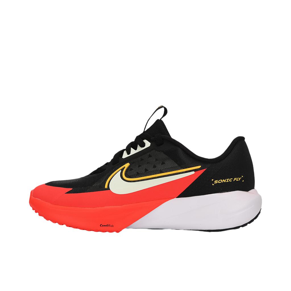 推荐商品：Nike Sonic Fly 跑鞋 舒适轻便缓震回弹网面透气时尚百搭 大童/黑色/激光橙/亮深红/荧光绿