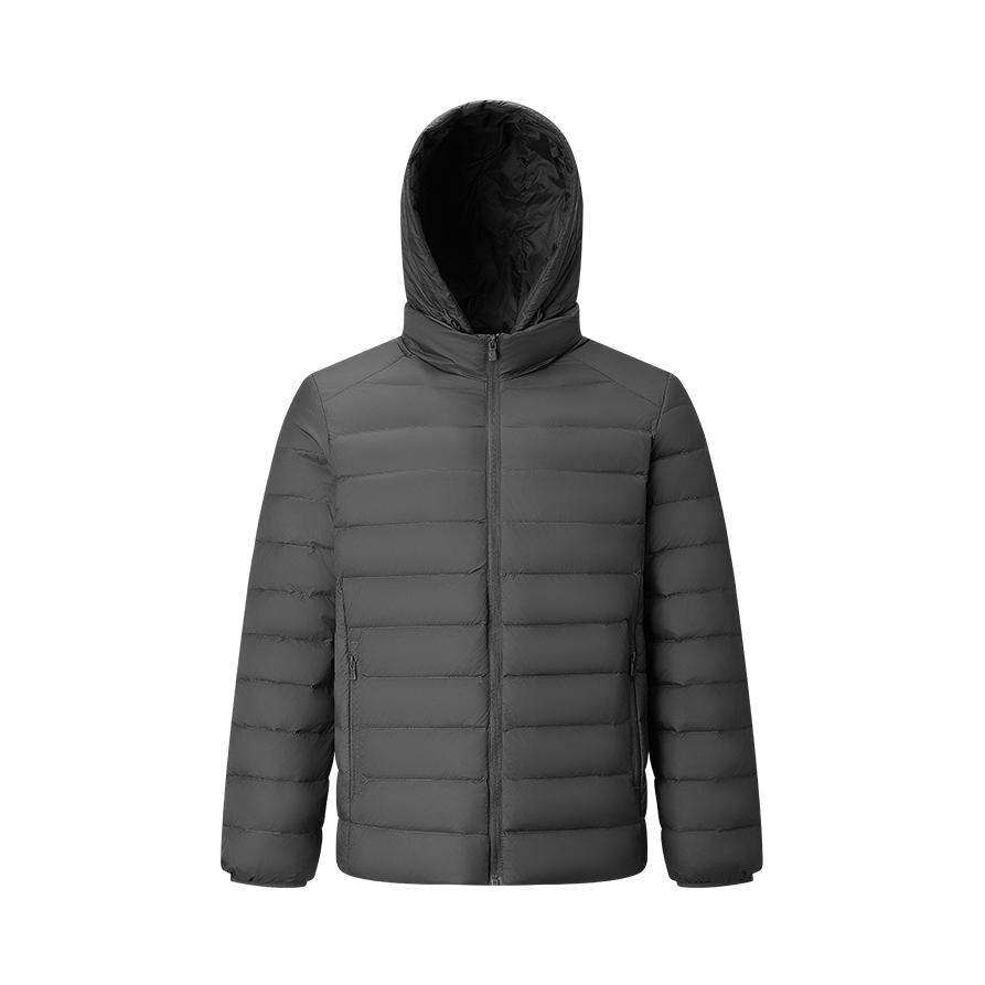 推荐商品：千仞岗 轻薄短款保暖长袖羽绒服 Y309505Y 火山灰