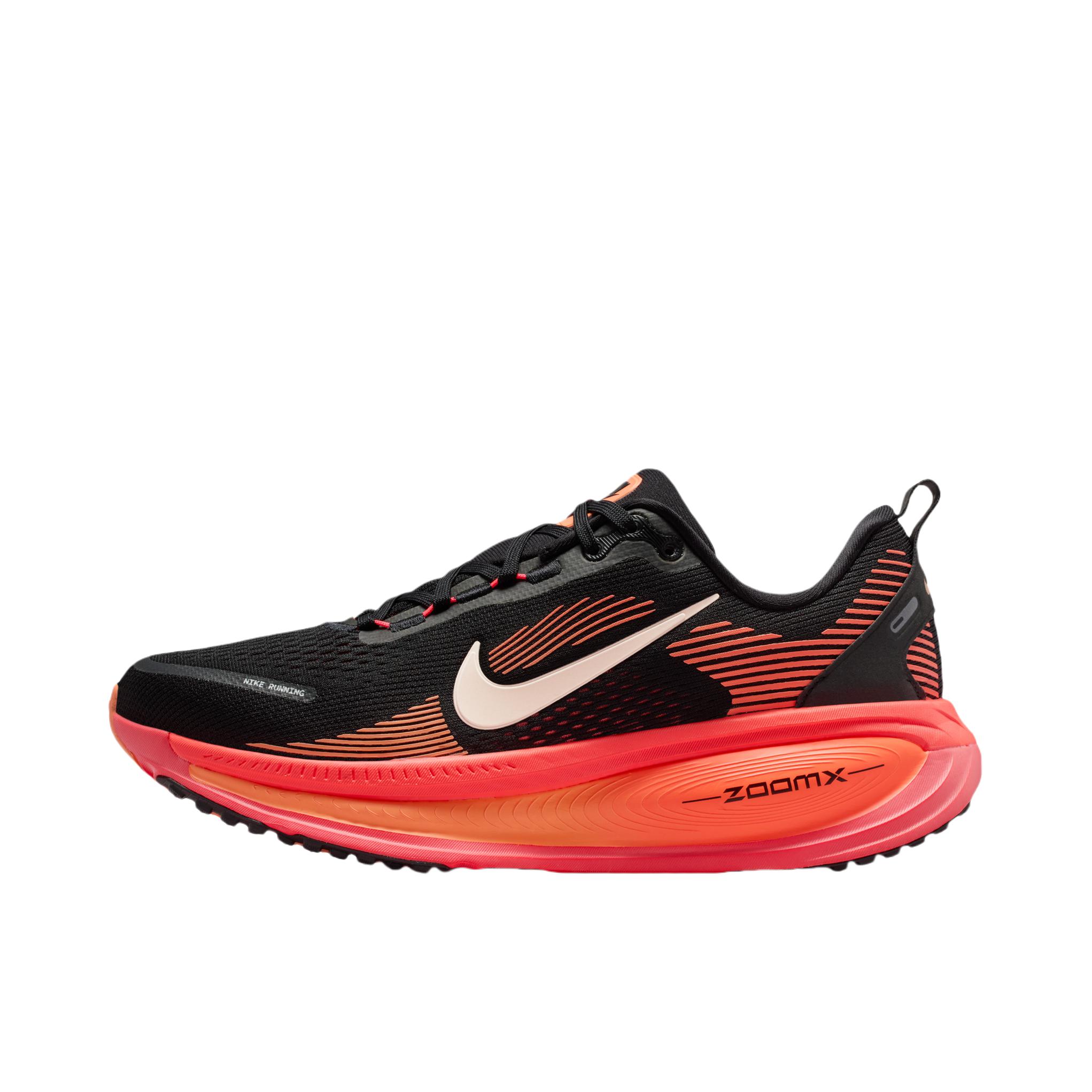 推荐商品：Nike Vomero 18 跑鞋 减震防滑低帮厚底训练轻便短跑贴合防水 女款/黑色/水洗珊瑚红/火山岩红/亮芒果橙/脉冲橙
