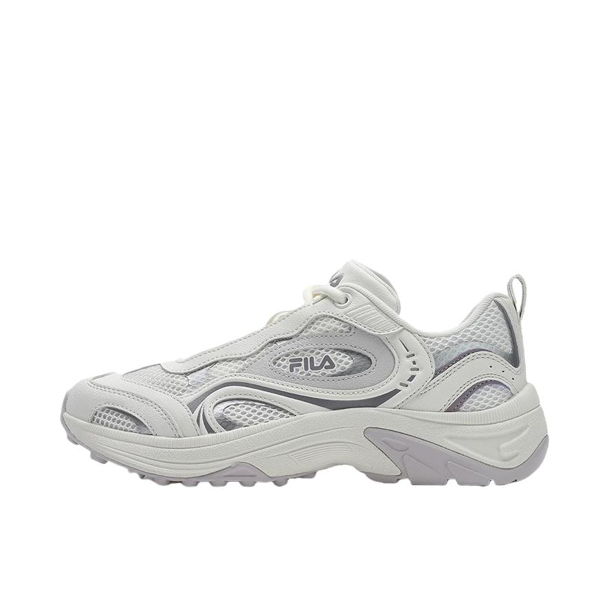 推荐商品：【黄景瑜同款】 FILA/斐乐 FLUXION 运动休闲鞋 川流鞋 复古 女款/雪白色/淡灰色/紫色