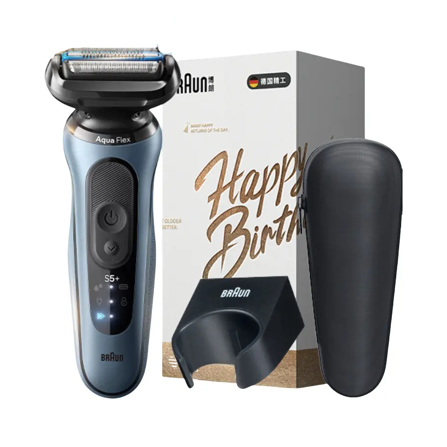 推荐商品：【礼盒装】Braun/博朗 新5系pro+ 53-A10011s 电动剃须刀 全身水洗 一冲即净