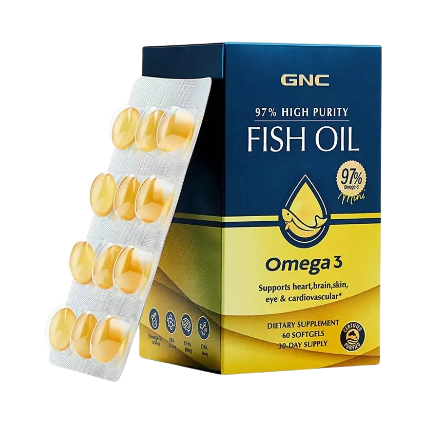 推荐商品：GNC/健安喜 97%高纯度鱼油 盒装 呵护心脑眼
