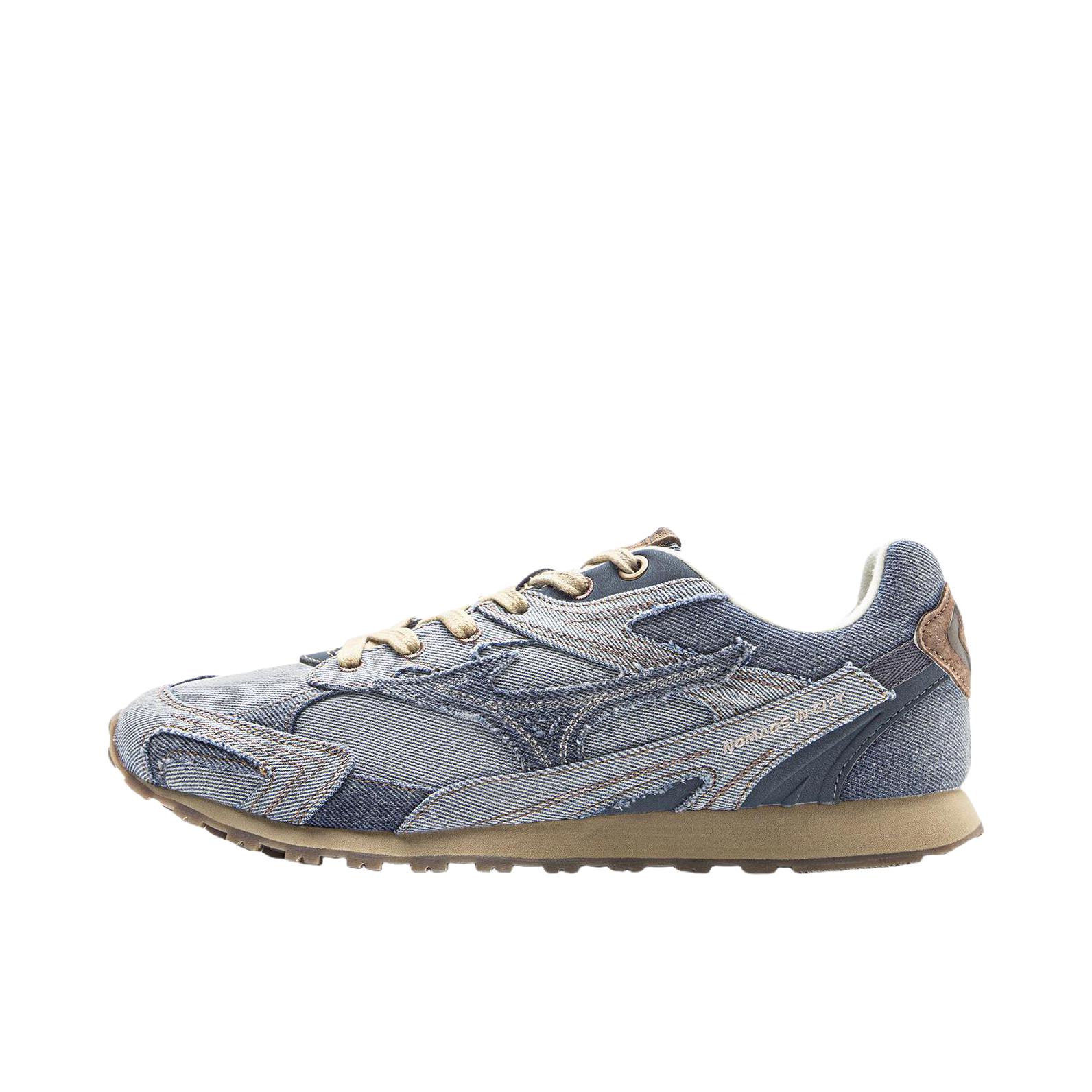 推荐商品：Mizuno/美津浓 LG 60S 2K 防滑 做旧 复古 系带 德训鞋 薄底鞋 运动休闲鞋 女款/永璞联名/牛仔蓝/灰色