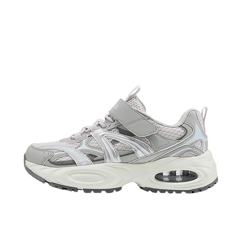 推荐商品：Skechers/斯凯奇 运动鞋儿童 防滑减震搭扣缓震魔术贴轻便 319398L 大童/白色/多彩色