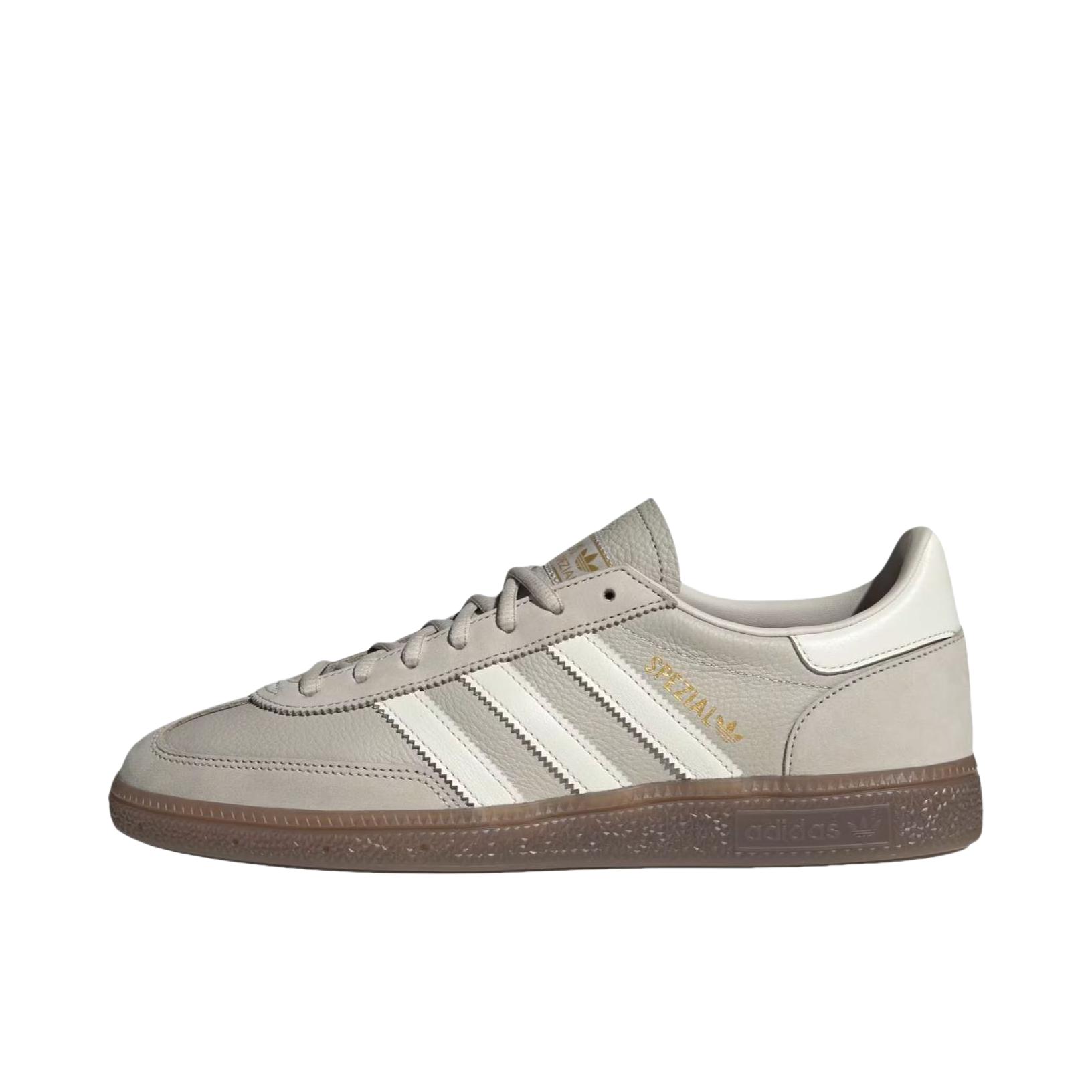 推荐商品：adidas Originals Handball Spezial 薄底鞋 T头鞋 德训鞋 板鞋 简约百搭复古轻便防滑耐磨贴合圆头耐穿 米色/白色/棕色