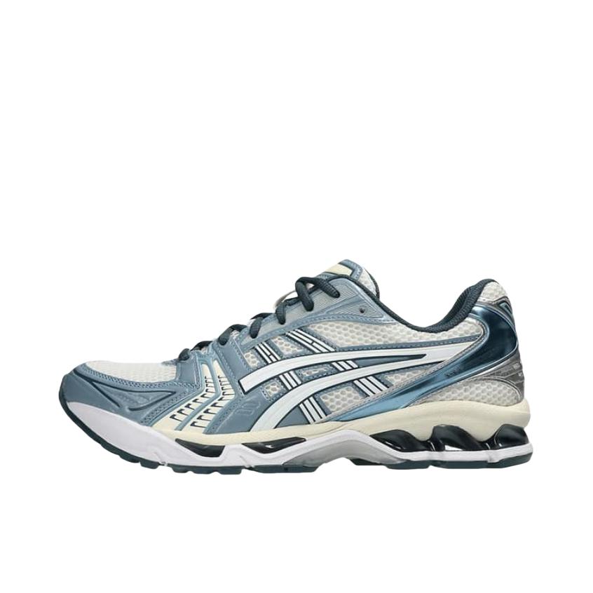 推荐商品：Asics/亚瑟士 Gel-Kayano 14 跑鞋 舒适减震防滑耐磨网面百搭复古慢跑 蓝染色