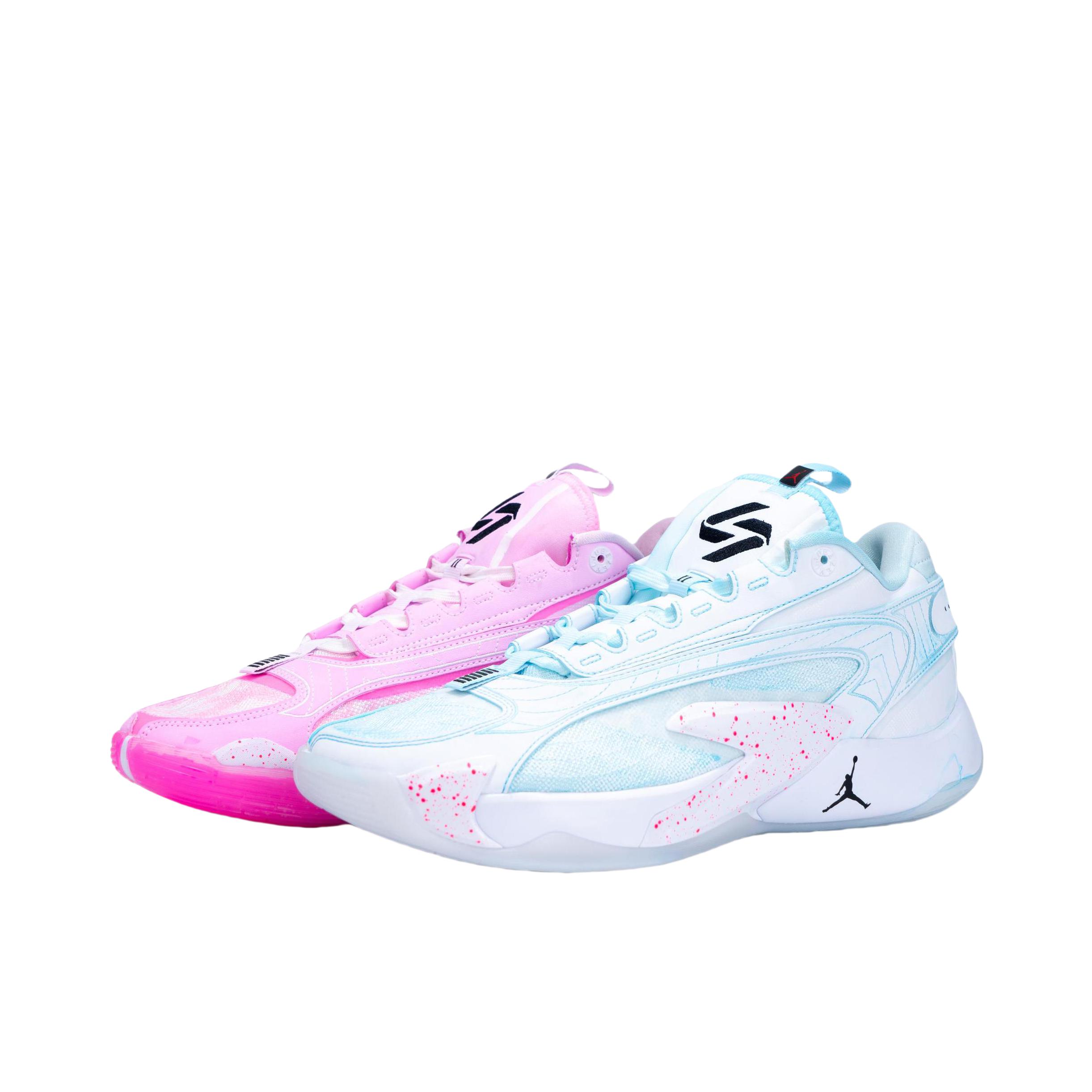 推荐商品：【定制球鞋】Air Jordan Luka 2 舒适减震 防滑耐磨 轻便透气 低帮 潮流复古 篮球鞋 鸳鸯款/蓝色/粉色