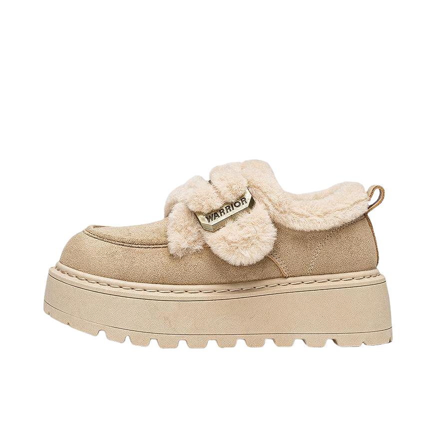 推荐商品：回力 棉鞋 时尚加绒加厚增高魔术贴外穿 WBN(JS)-2604 女款/卡其色