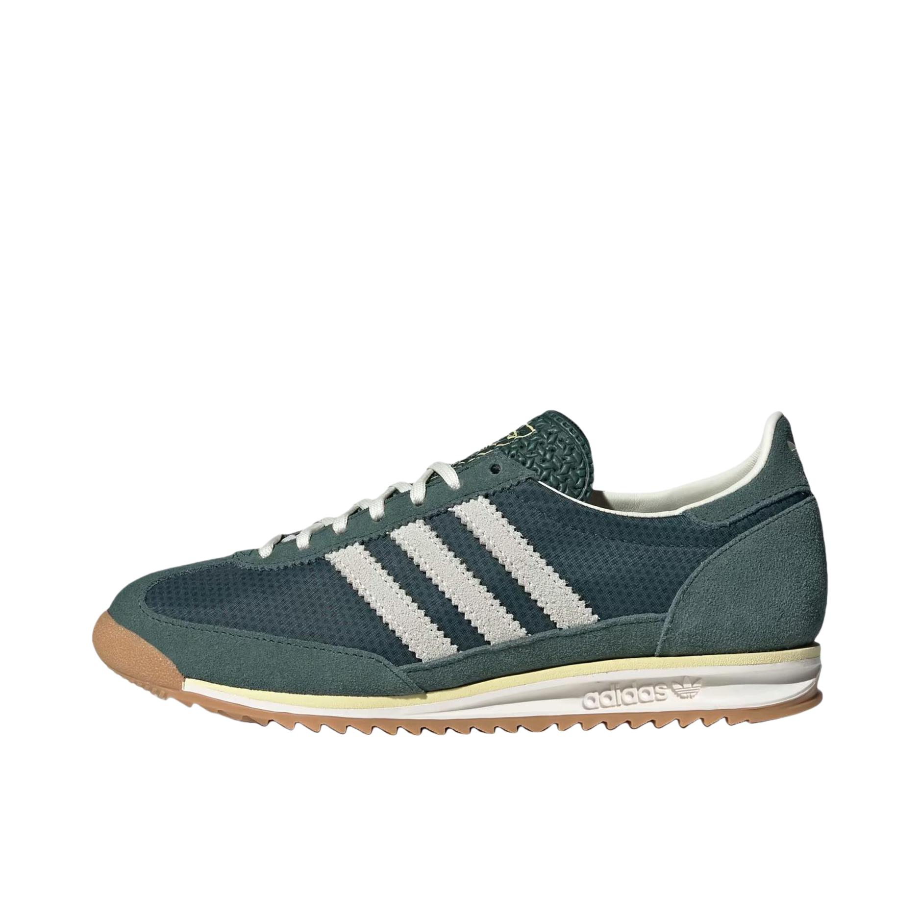 推荐商品：adidas Originals SL 72 PT 运动休闲鞋 舒适百搭耐磨低帮圆头贴合 女款/绿色