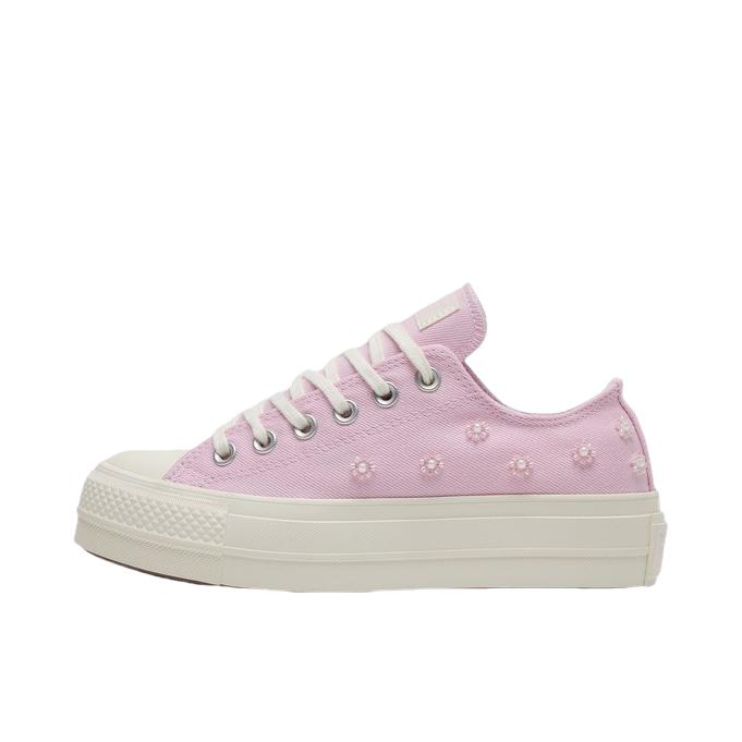 推荐商品：Converse/匡威 Chuck Taylor All Star Lift 帆布鞋 简约复古经典防滑耐磨舒适厚底圆头甜酷贴合松糕底流光风 低帮/女款/浅紫色