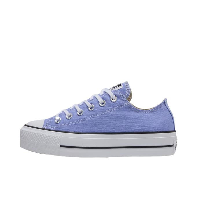 推荐商品：Converse/匡威 Chuck Taylor All Star Lift 帆布鞋 简约复古经典防滑耐磨舒适厚底圆头甜酷贴合松糕底流光风 蔚蓝色