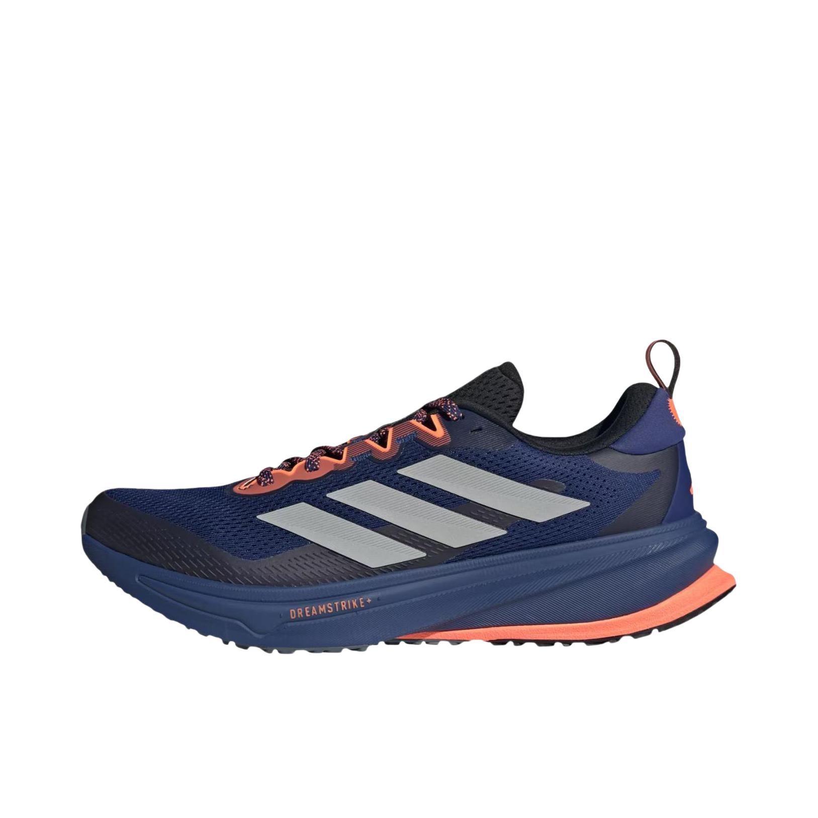 推荐商品：adidas SUPERNOVA Rise 2 跑鞋 缓震回弹稳定透气防滑耐磨防水支撑轻便贴合柔弹 深蓝色/橙色