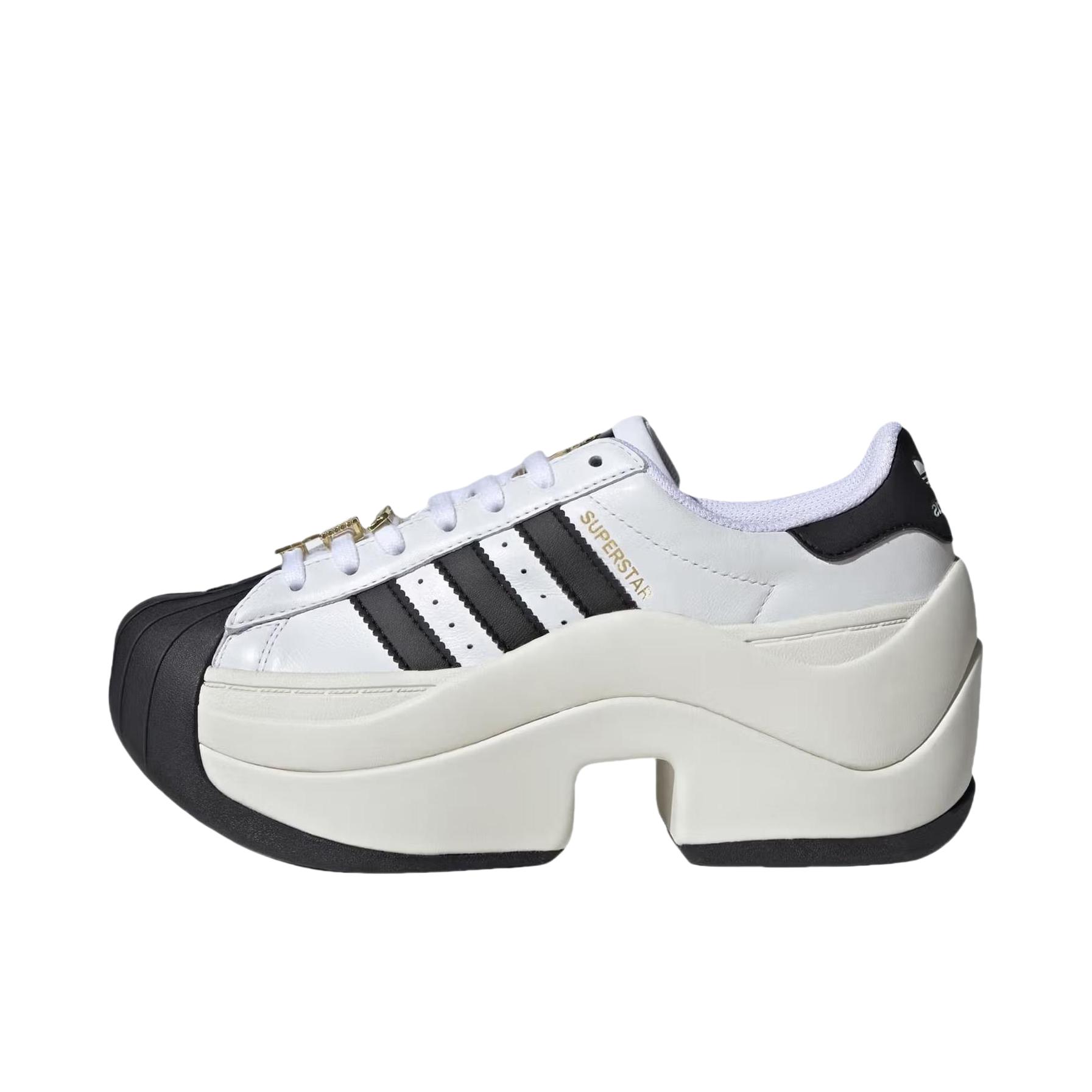 推荐商品：adidas Originals Superstar Bold 运动休闲鞋 柔软防滑橡胶厚底 黑色/白色